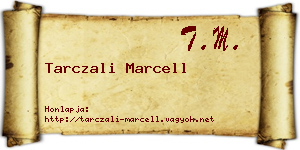 Tarczali Marcell névjegykártya