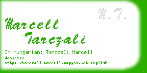 marcell tarczali business card